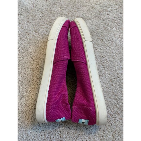 TOMS‎ Women's W7.5 Magenta Canvas Slip-On Shoes - Picture 7 of 7